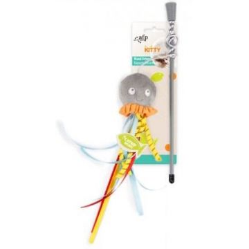 ALL FOR PAWS Jucărie pentru pisici, Caracatiţă cu iarba pisicii, Gri, 97x6x3,5cm