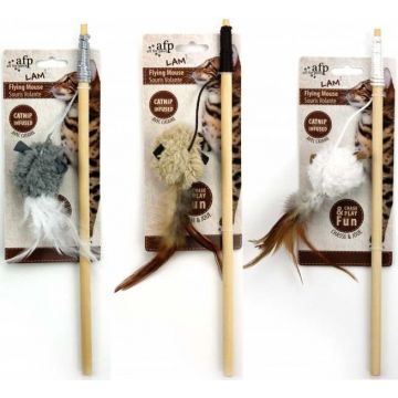 ALL FOR PAWS Lamb Jucărie cu iarba pisicii, Undiţă şoarece, diverse culori