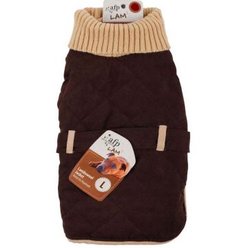 ALL FOR PAWS LAMBSWOOL Haină cu guler pentru câini, Maro