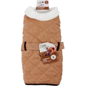 ALL FOR PAWS LAMBSWOOL Haină cu guler pentru câini, Maro deschis