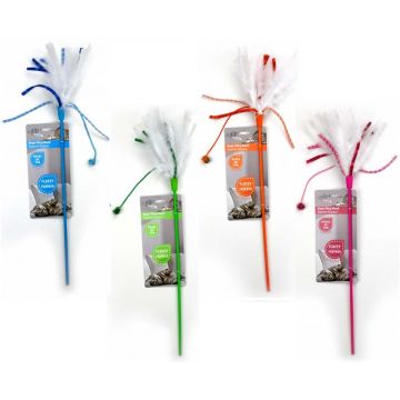 ALL FOR PAWS Modern Cat Jucărie pentru pisici Bagheta cu pene, diverse culori