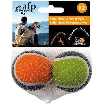 ALL FOR PAWS Outdoor Jucărie pentru câini Set de mingi de tenis 2bucăţi/6,4cm