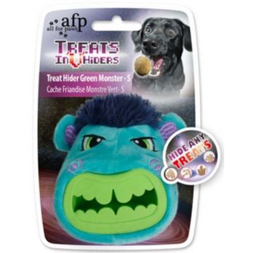 ALL FOR PAWS Treat Hider Jucărie pentru câini Green Monster S 12x8x4,5cm
