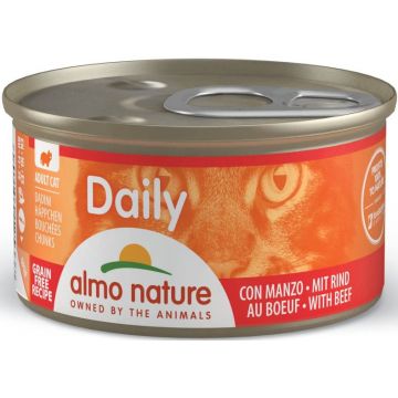 ALMO NATURE DAILY Chunks Conservă pentru pisici, cu vită 85g