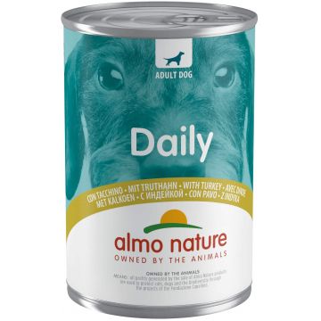 ALMO NATURE DAILY Conservă pentru câini, cu curcan 400g