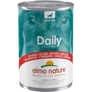 ALMO NATURE DAILY Conservă pentru câini, cu vită 400g