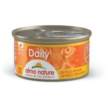 ALMO NATURE DAILY Mousse Conservă pentru pisici, cu pui 85g