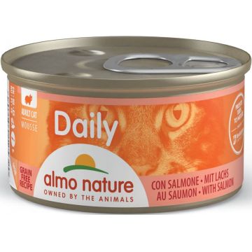 ALMO NATURE DAILY Mousse Conservă pentru pisici, cu somon 85g
