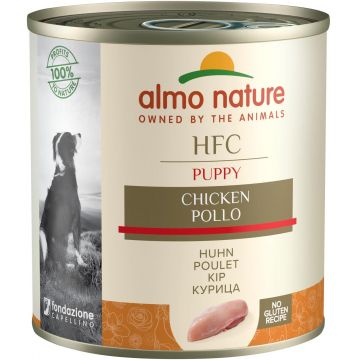 ALMO NATURE HFC Conservă pentru câini PUPPY, cu pui 280g