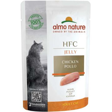 ALMO NATURE HFC Jelly Plic pentru pisici, cu pui 55g