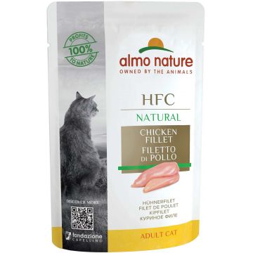 ALMO NATURE HFC Natural Plic pentru pisici, cu file de pui 55g