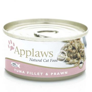 APPLAWS Conservă pentru pisici, cu File de Ton şi Creveţi