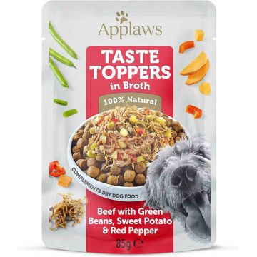 APPLAWS Plic pentru câini, cu Vită şi Legume în Supă 85g
