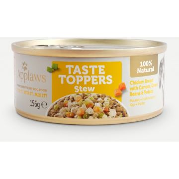APPLAWS Toppers Conservă pentru câini, cu Piept de Pui şi Vegetale 156g