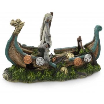 AQUA D'ELLA Decoraţiune pentru acvarii Barca Vikingilor 25,5x10,5x16,5cm