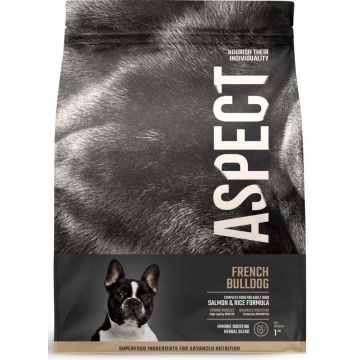 ASPECT French Bulldog, hrană completă pentru câini adulţi, Somon şi Orez