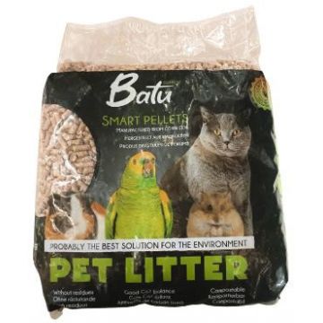 BATU Aşternut din ştiuleti de porumb pentru pisici şi animale mici 7L/3kg