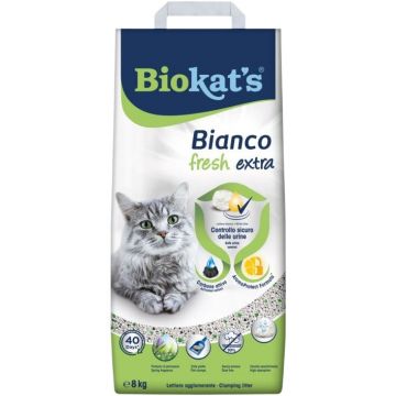 BIOKAT'S Bianco Fresh Extra, Nisip pentru pisici 8kg
