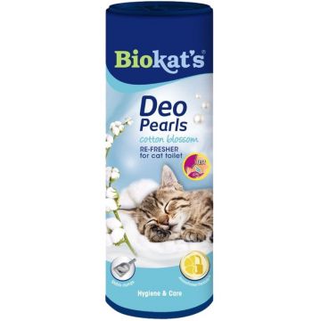 BIOKAT'S Deo Perls Cotton Blossom, perle parfumate pentru litieră 700g