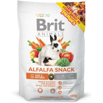 BRIT ANIMALS Alfalfa Snacks Premium pentru rozătoare 100g
