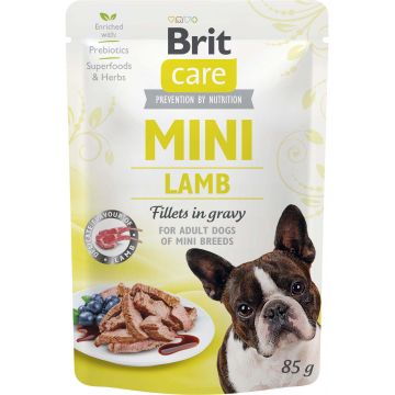 BRIT CARE Dog Mini Plic, File de miel, în sos 85g