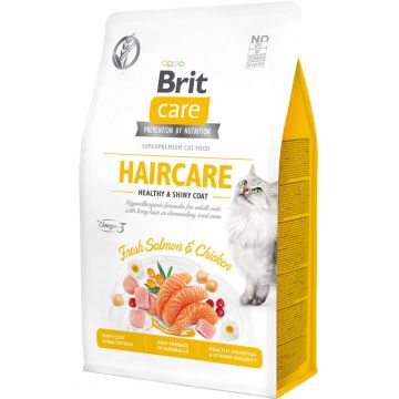BRIT CARE Hrană uscată pentru pisici, Haircare Healthy & Shiny Coat