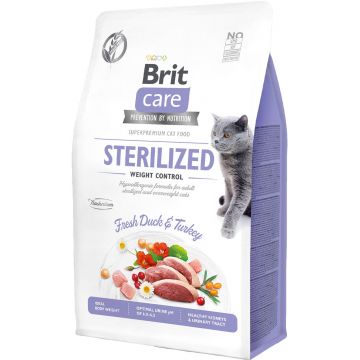 BRIT CARE Hrană uscată pentru pisici sterilizate, Sterilized Weight Control