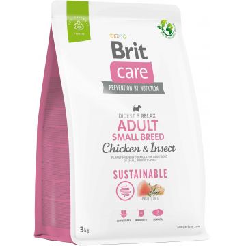 BRIT CARE Sustainable Adult Small Breed, cu Pui şi Insecte