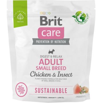 BRIT CARE Sustainable Adult Small Breed, cu Pui şi Insecte