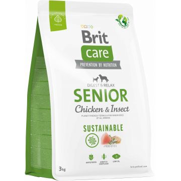 BRIT CARE Sustainable SENIOR, cu Pui şi Insecte