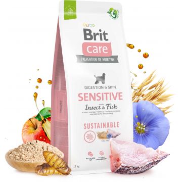 BRIT CARE Sustainable Sensitive, cu Peşte şi Insecte