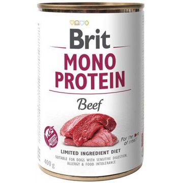 BRIT Conservă monoproteică pentru câini, cu Vită 400g