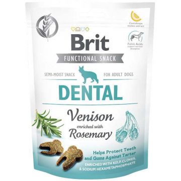 BRIT Functional Snack Dental, recompensă pentru câini, cu Vânat 150g