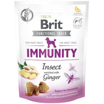 BRIT Functional Snack Immunity, recompensă pentru câini, cu Insecte 150g