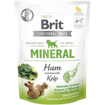 BRIT Functional Snack Mineral, recompensă pentru PUPPY, cu Şuncă 150g