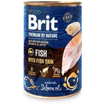 BRIT Premium by Nature Conservă pentru câini, Peşte cu piele