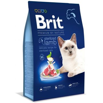 BRIT Premium hrană pentru pisici, Sterilised cu Miel