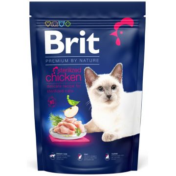 BRIT Premium hrană pentru pisici, Sterilised cu Pui