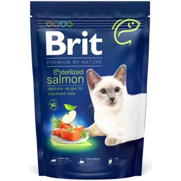BRIT Premium hrană pentru pisici, Sterilised cu Somon