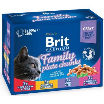 BRIT PREMIUM plic, Family MULTIPACK 1200g (12x100g)