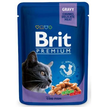 BRIT PREMIUM plic, Peşte cod 100g