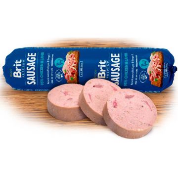 BRIT PREMIUM Salam pentru câini, cu Pui şi Miel 800g