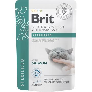 BRIT VD Care Sterilised, Plic pentru pisici sterilizate 85g