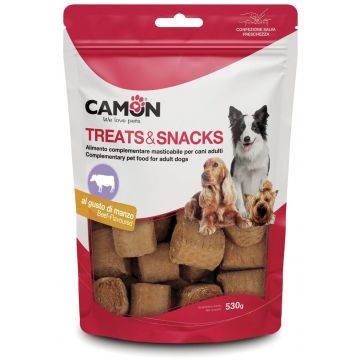 CAMON Biscuiţi câini, formă rotundă, cu carne de vită, 530g