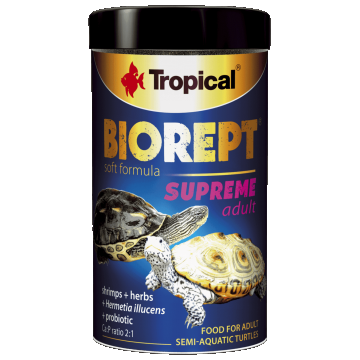 Dieta speciala cu adaos de probiotice pentru testoasele adulte acvatice si semiterestre, Tropical, BIOREPT SUPREME ADULT,TERRARIUM, 70g