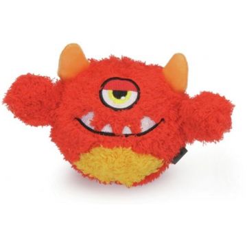 CAMON Jucărie pentru câini, Monstruleţ din pluş, cu sunet, Roşu, 12 cm