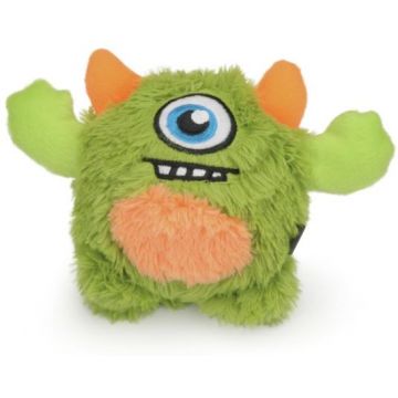CAMON Jucărie pentru câini, Monstruleţ din pluş, cu sunet, Verde, 12 cm