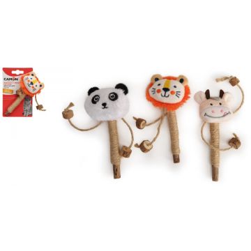 CAMON Jucărie pentru pisici, Băţ, cu Silver Vine şi iută, 14cm, div modele