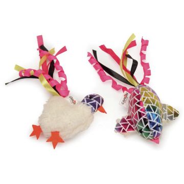 CAMON Jucărie pentru pisici, Păsări colorate, div modele, 8 cm