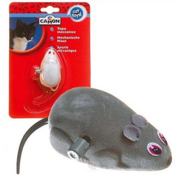 CAMON Jucărie pentru pisici Şoricel întors cu cheia, fără păr 7cm